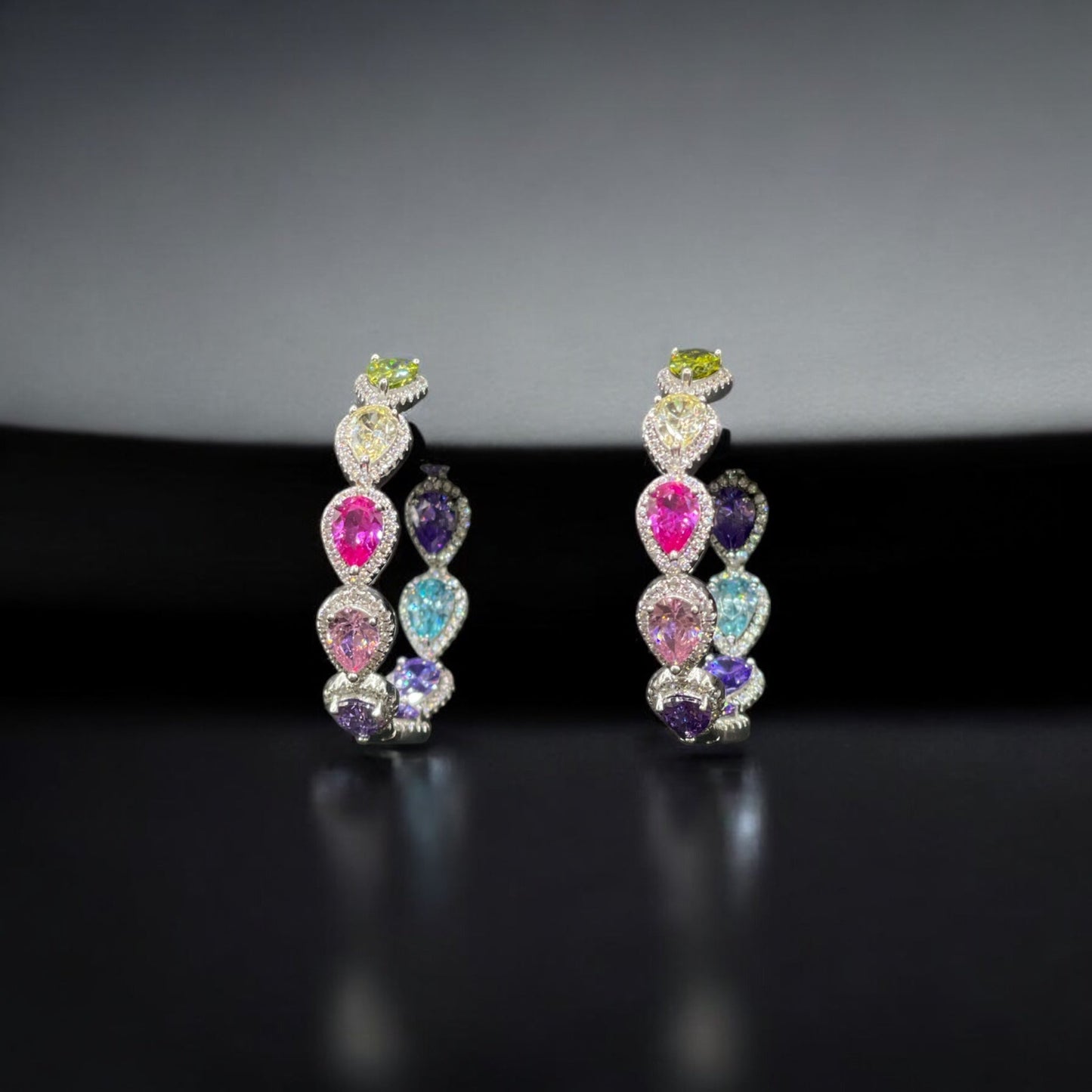 حلق فضة إيطالي مميز عيار 926