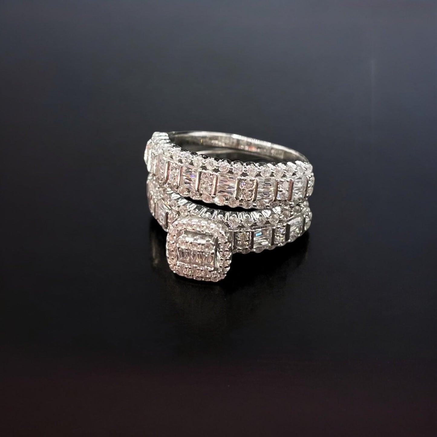 خاتم توينز نسائي فضة 925