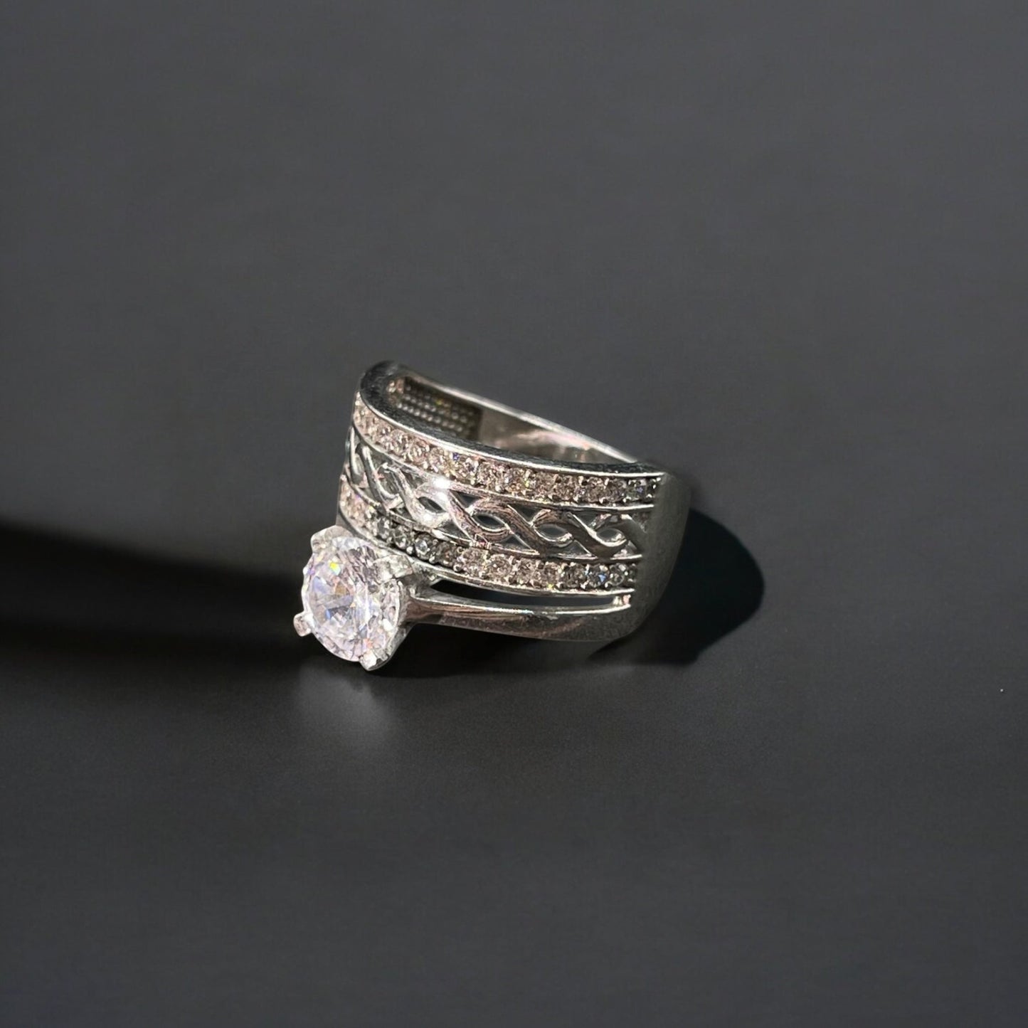 خاتم توينز نسائي فضة 925