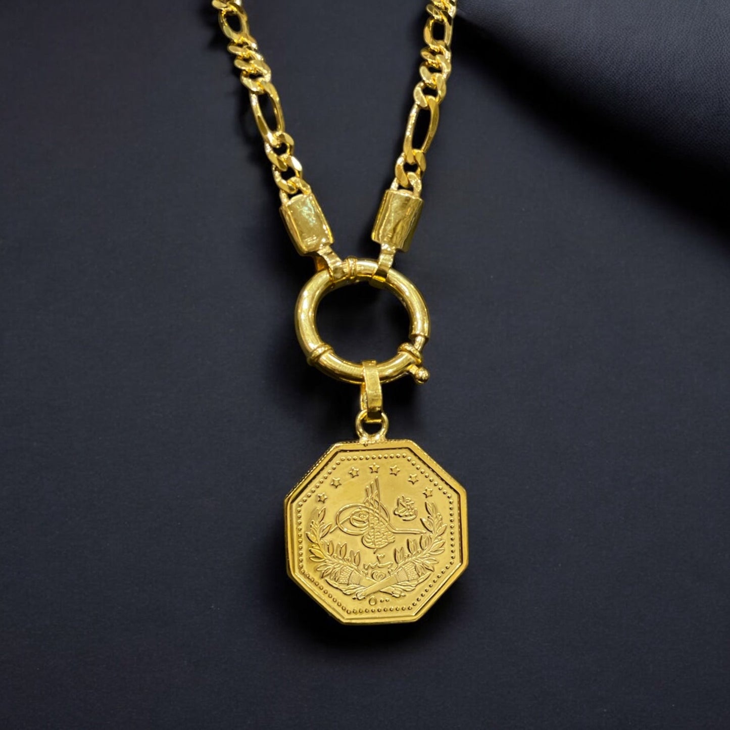 قلادة نص مخمس أصلية فضة نسائي عيار 925