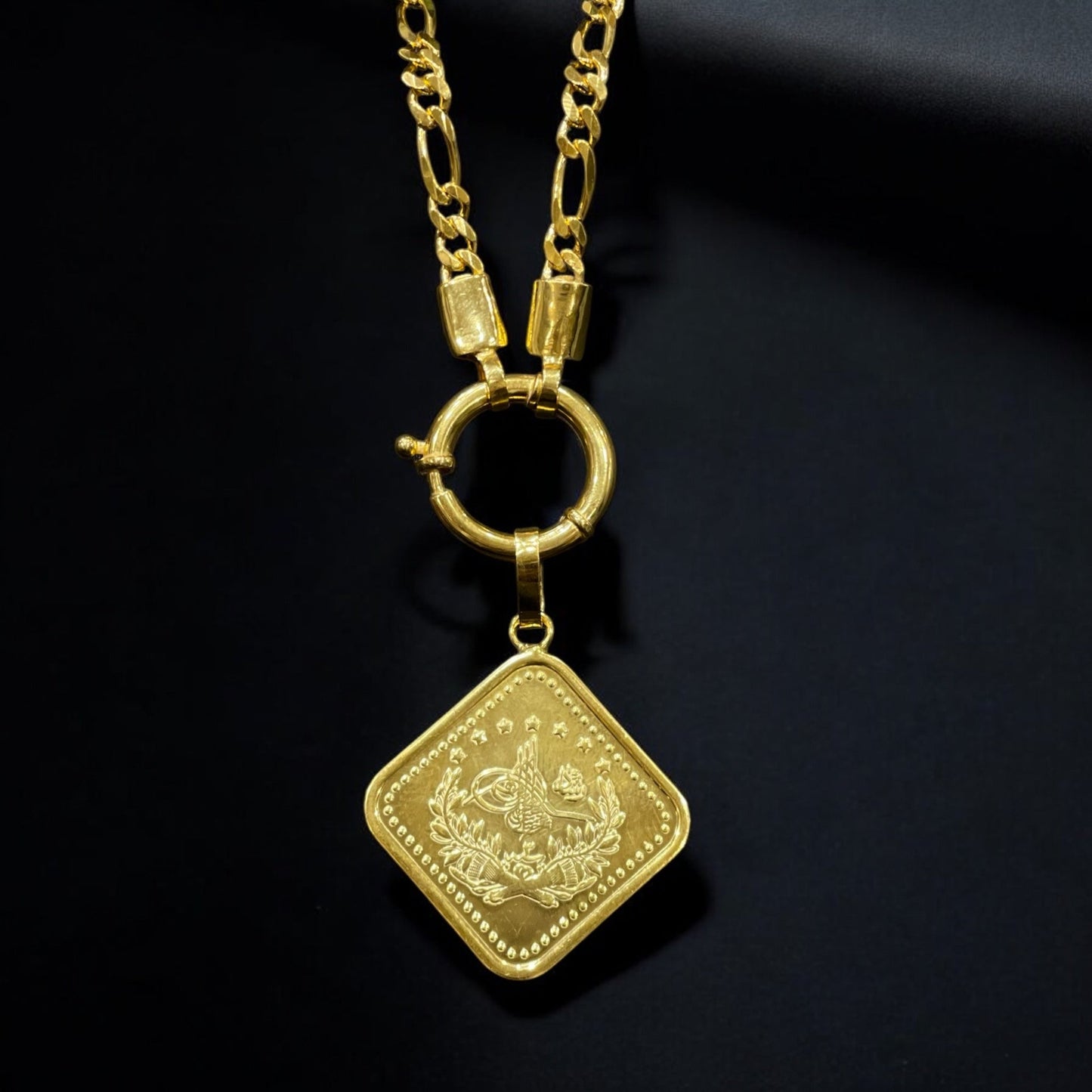 قلادة نص مخمس أصلية فضة نسائي عيار 925