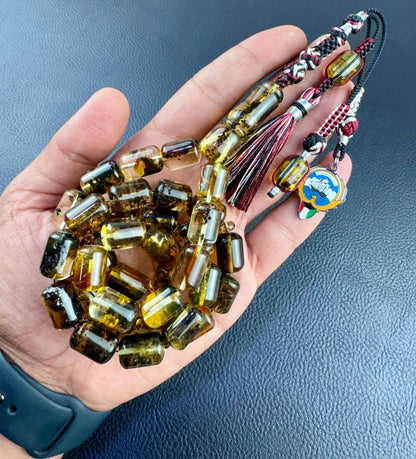 مسباح كهرمان شوائب طبيعي