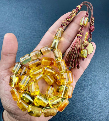 مسباح كهرمان شوائب طبيعي