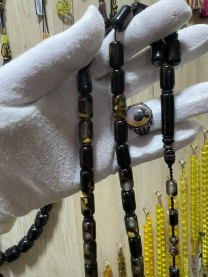 مسباح بكلايت+خاتم فضة