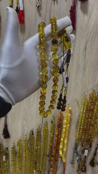 مسباح كهرمان شوائب طبيعي